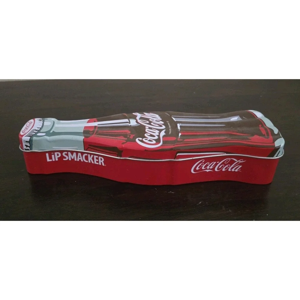 Coca-Cola Coke Bottle Shaped Tin Good Condition Collectible Tin Only Lip Smacker